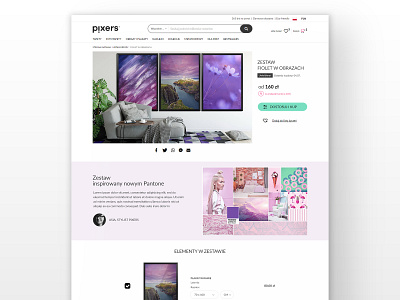 Product set page for Pixers