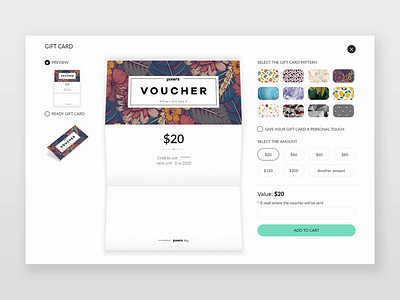 Gift Card configurator design ui ux web