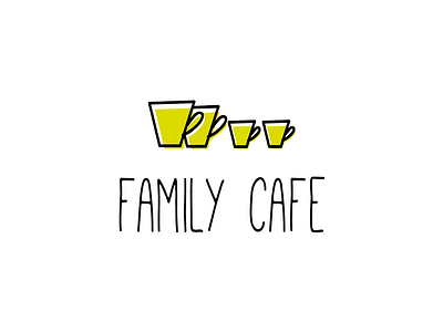 Family cafe logo branding illuatration logo typography visual identity