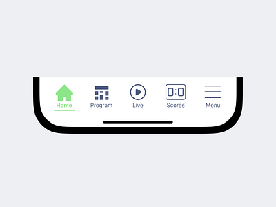 Sports streaming app app design mobile navbar productdesign ui ux