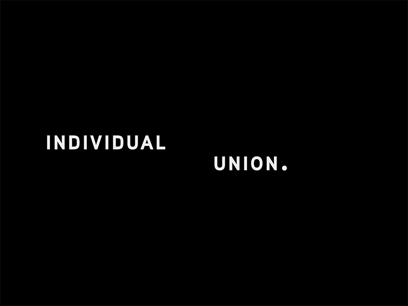 Individual Union branding design logo parametro slogan sports studio typography