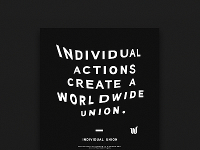 Individual Union - Poster branding design iconography logo monogram parametro poster sports studio