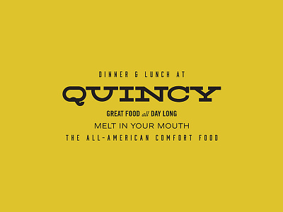 Quincy - Logo american branding burger food logo maccheese parametro restaurant studio type
