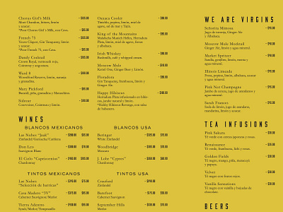 Quincy - Drinks menu