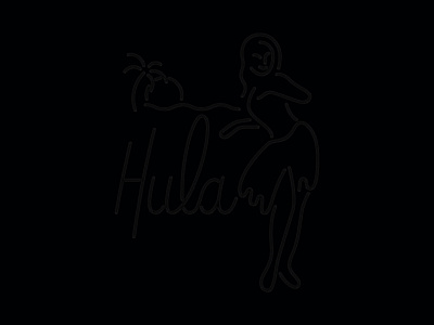 Hula - Neon sign branding design food hawaii hula light logo neon parametro restaurant sign