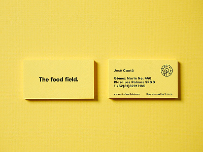 The Food Field - Stationery branding business card design food healthy icon logo organic parametro stationery yellow