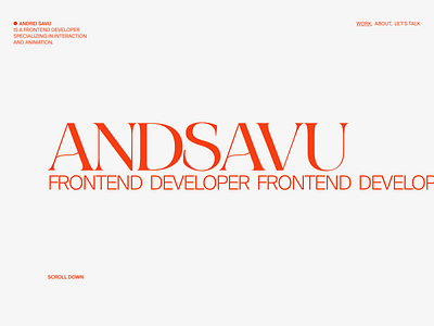 ANDSAVU Personal/Portfolio Site