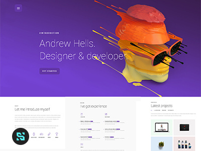 Hopa - Onepage Personal Portfolio clean creative design freelancer html onepage personal portfolio site