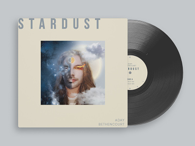 STARDUST ALBUM album cover cover disco graphic design music photoedit photoshop product design typography