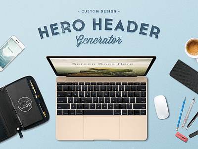 Hero Header Generator branding mock up header mock up hero mockup hero scene iphone 7 macbook retina mock up mock ups mockup scene generator scene mockup stationery mock up