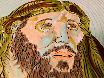 man of sorrows. by hand christ concept copic illustration isaiah jesus man of sorrows marker maugre portrait