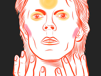 Ziggy Stardust adobe sketch david bowie illustration maugre portrait ziggy stardust