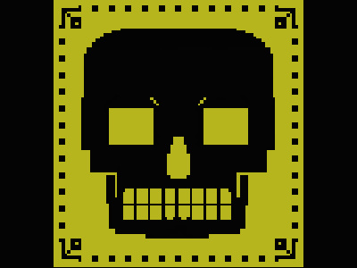 grrr skull. 8 bit death flower grr maugre pixel skull video games