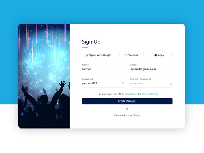 Contest Registration - Sign Up Form blue branding creatives dailyui design event form forms graphic design inspiration khambra model popup register sign up signin signup skyblue website