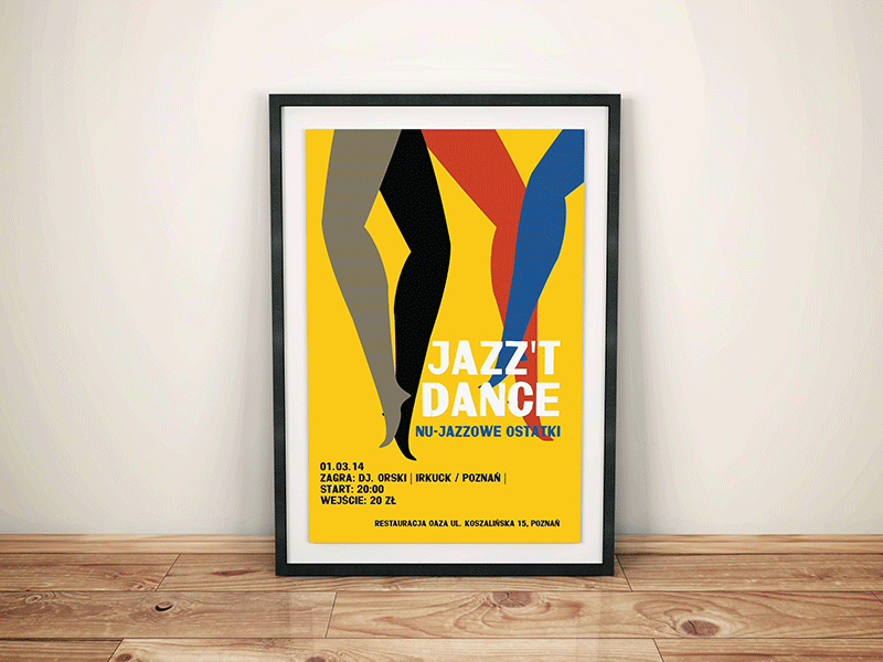 JAZZ'T DANCE dance design event gif graphic jazz music poster