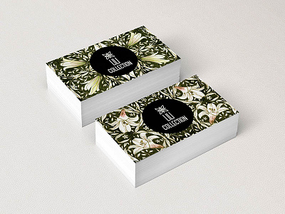 Lili Collection branding business card design flowers graphic logo