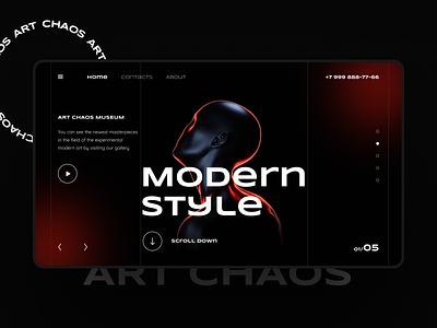 Modern Art website art artist branding design designer graphic design masterpiece modernism red typography ui uidesign ux uxdesign uxdesigner uxui web design website