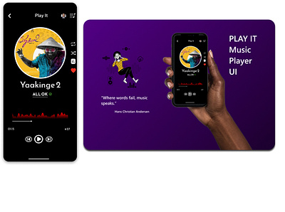 Music Player UI app design designer graphic design ui ui designer ux