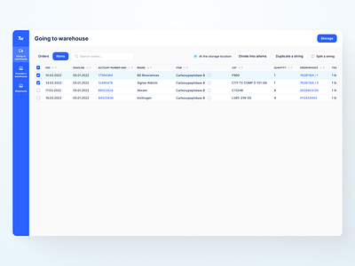 Warehouse Dashboard