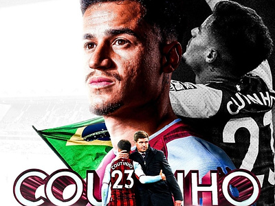 Coutinho / Aston Villa aston villa champions coutinho football futbol graphic design premier league real madrid soccer sports sports graphic