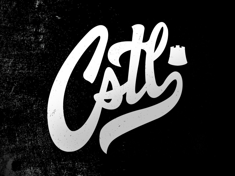 CSTL Logo 2 hand handdrawn handlettering vector prevector pencil sketch lettering logo castle