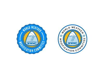 WWMC Badges badges blue clouds design graphic design logo rain weather
