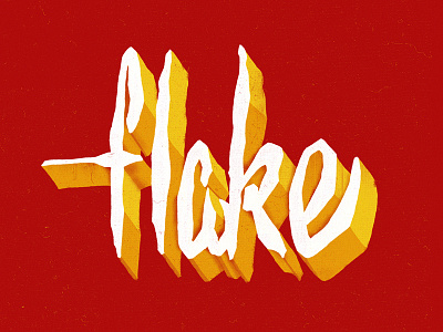 Flake 2d depth flake hand lettering illustration lettering texture type typography vector
