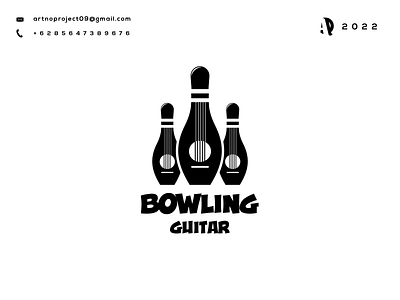 Bowling Guitar Logo Combinations awesome branding design double graphic design icon illustration initials logo meaning typography ui ux vector
