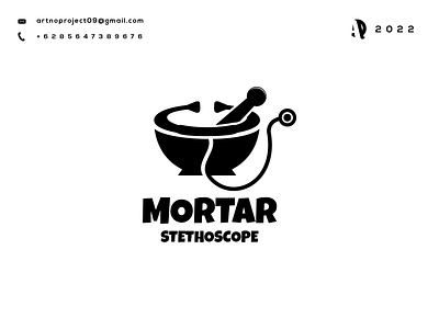 Mortar Stethoscope Logo Combinations awesome branding design double elegant graphic design icon illustration logo meaning simple vector