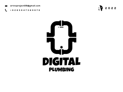 Digital Plumbing Logo Combinations awesome branding design double elegant graphic design icon illustration logo meaning negativespace simple vector