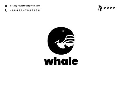 Whale Logo Design awesome branding design double elegant graphic design icon illustration logo meaning negativespace simple