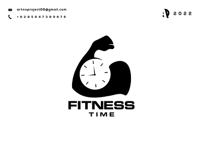 Fitness Time Logo Combinations awesome branding design double elegant graphic design icon illustration logo meaning negativespace simple