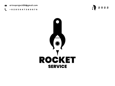 Rocket Service Logo Combinations awesome branding design double elegant graphic design icon illustration logo meaning negativespace simple