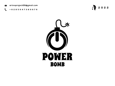 Power Bomb Logo Combinations awesome branding design double dualmeaning elegant graphic design icon illustration logo meaning negativespace simple