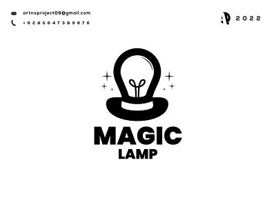 Magic Lamp Logo Combinations awesome branding design double elegant graphic design icon illustration logo meaning negativspace simple