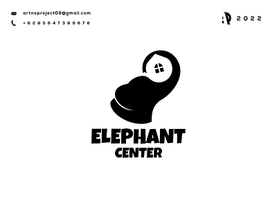 Elephant Center Logo Combinations awesome branding design double elegant graphic design icon illustration logo meaning negativespace simple