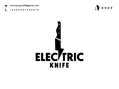 Electric Knife Logo Combinations awesome branding design double elegant graphic design icon illustration logo meaning negativspace simple
