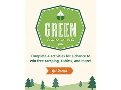 Green Camping booklet camp cyclone green leaf tent tree