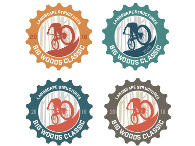 Mountain bike race logo color options