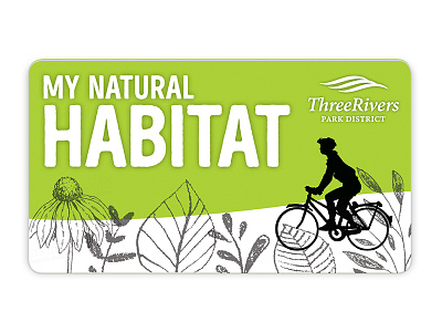 Natural Habitat sticker v1 bike leaves park plants sticker