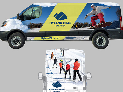 Ski and snowboard area vehicle wrap