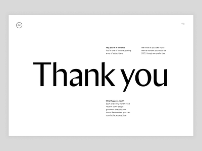 Just a simple Thank you page design figma font graphic design type typography ui user experience user interface ux web website