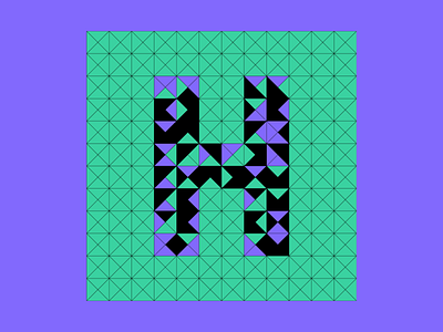 36 Days of Type 2022 - Letter H design designer geometric graphic design illustration illustrator type typography