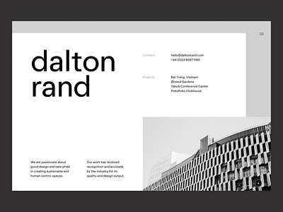 Architect Studio Landing Page design figma landing page minimalism minimalist typography ui user experience user interface ux web website