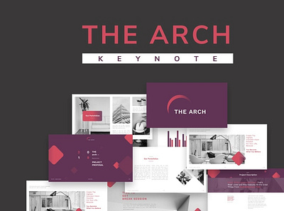 The Arch Keynote agency apple business company corporate identity invoice keynote marketing minimal modern portfolio presentation profile project