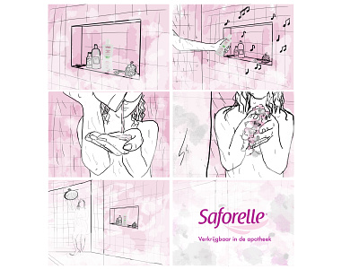 Storyboard TVC Saforelle digital illustration illustration procreate storyboard