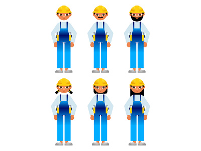 Working Generation character character design design gradient graphic graphic design illustration motion motion design noise vector worker working