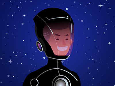 HAPPY astronault character character design design graphic graphic design happy illustration man motion design smile smiling space boy vector