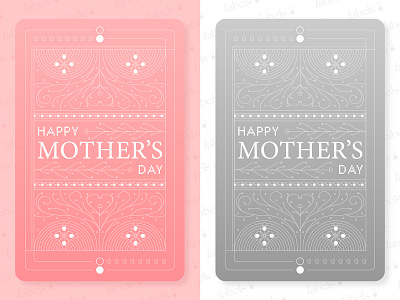 Happy Mother's Day design graphic graphic design grey happy happy mothers day illustration labels line line art mother mother day motion design pink vector