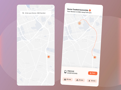 Location Tracker #Daily Ui 20 design figma screens